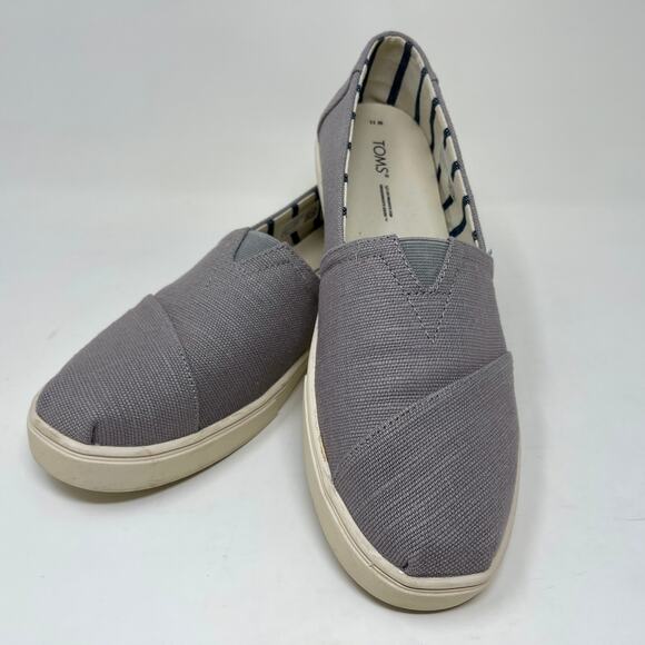 Toms Alpargata Heritage Canvas Slip Ons Womens Sz 11 Gray I.1.6 - Picture 9 of 14